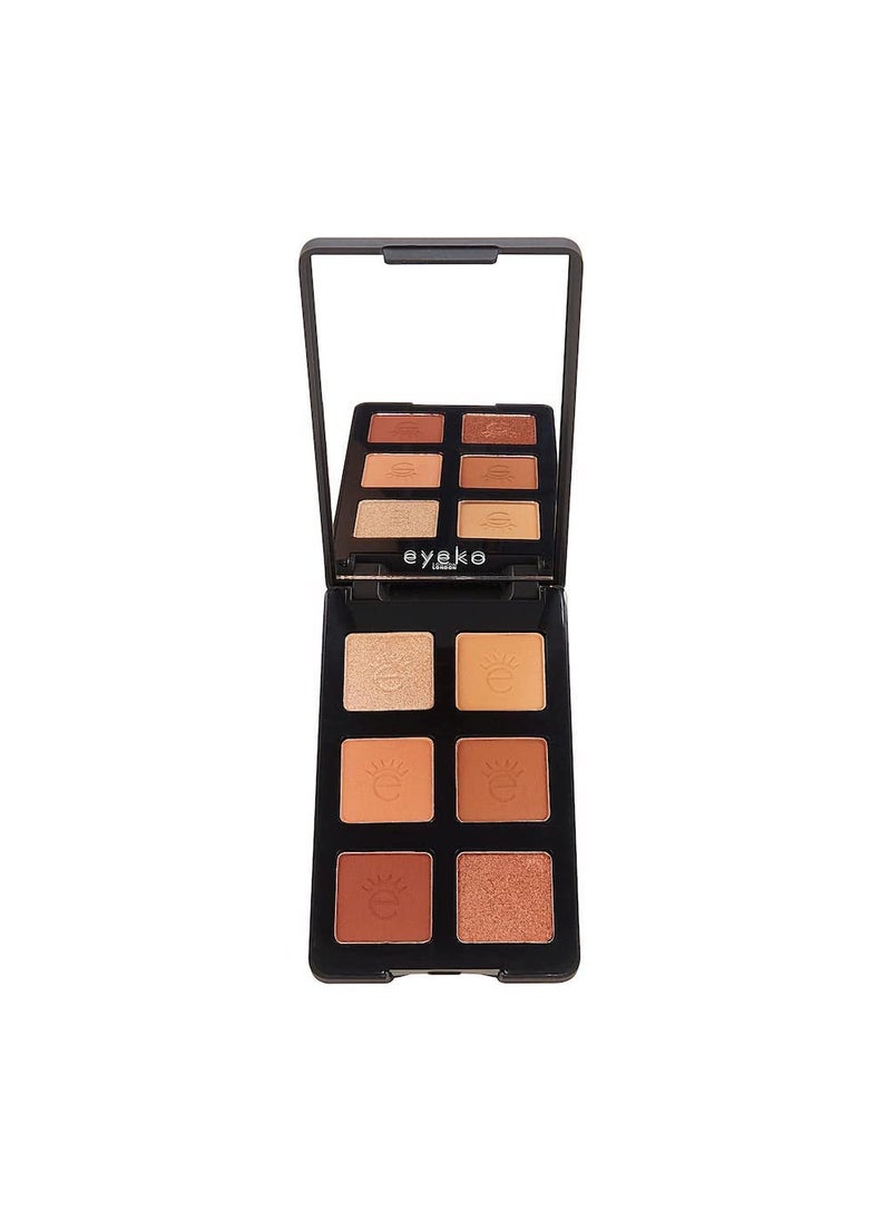 Eyeko Limitless Eyeshadow Palette 2 - High Pigment - 6 Shades - Blendable Warm-toned Medium Nudes and Golden Copper Shimmers - Lightweight - Vegan