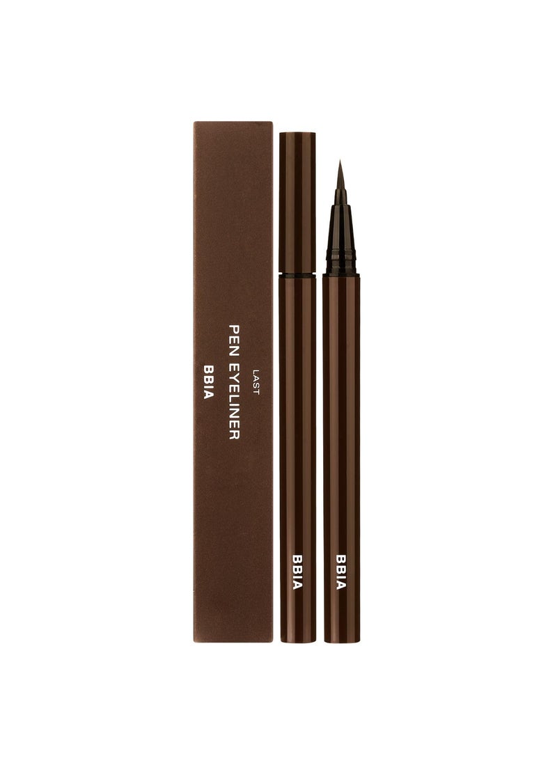 BBIA Last Pen Eyeliner - Waterproof Liquid Pen Eye Liner Long-Lasing Quick Dry Multi-Proof Easy Drawing Ink Tank Type with Precise & Flexible Fine Brush No-Skip Korean Eye Makeup (03 CHOCO BROWN)