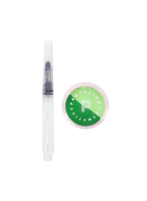 Profusion Cosmetics Water Activated Eyeliner Duo, Explore Two Tone Liner Magic with Bubble Trouble Bes Tea Water Brush Which is Included for Endless Bold and Dramatic Eye Statements (Matcha)