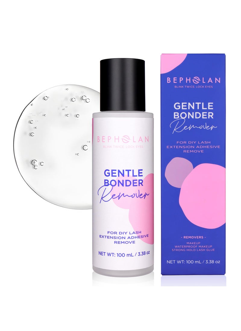 BEPHOLAN Cluster Lash Glue Remover 100ml, DIY Eyelash Extension Remover, Bond & Seal Adhesive Professional & Self Use, for Sensitive Eyes, Eye Makeup & Mascara Remover