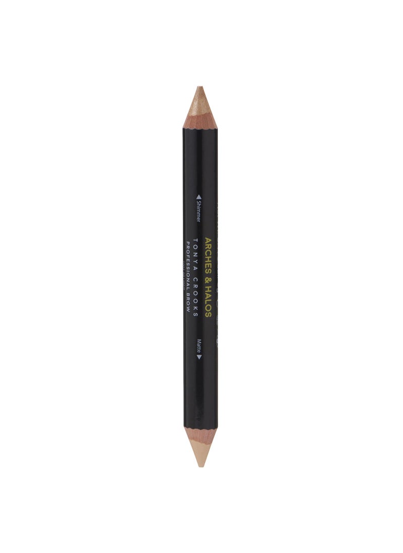 Arches & Halos Brow Highlighting and Concealer Crayon - Light - Shaping and Shimmer Eyebrow Stick and Highlighter Duo - Soft, Ultra Creamy Formula - Define, and Sculpt for Sharp Brows - 0.176 oz