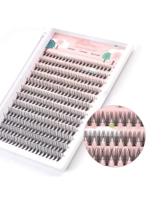 20D Lash Clusters, 240pcs Individual Lash Extensions 20D Volume Cluster Lashes, 8-12mm Mix Lengths C Curl 0.07mm Thickness eyelash Individual Cluster Lashes Apply Under your Lashes(8/9/10/11/12mm)