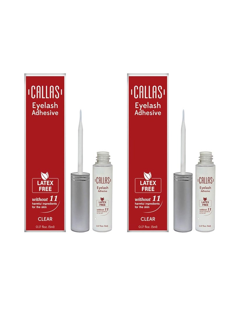 Eyelash Adhesive Clear (Latex Free) 2 sets