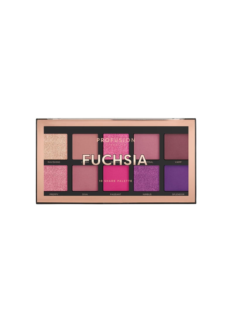 Profusion Cosmetics Fuchsia 10 Shade Eyeshadow