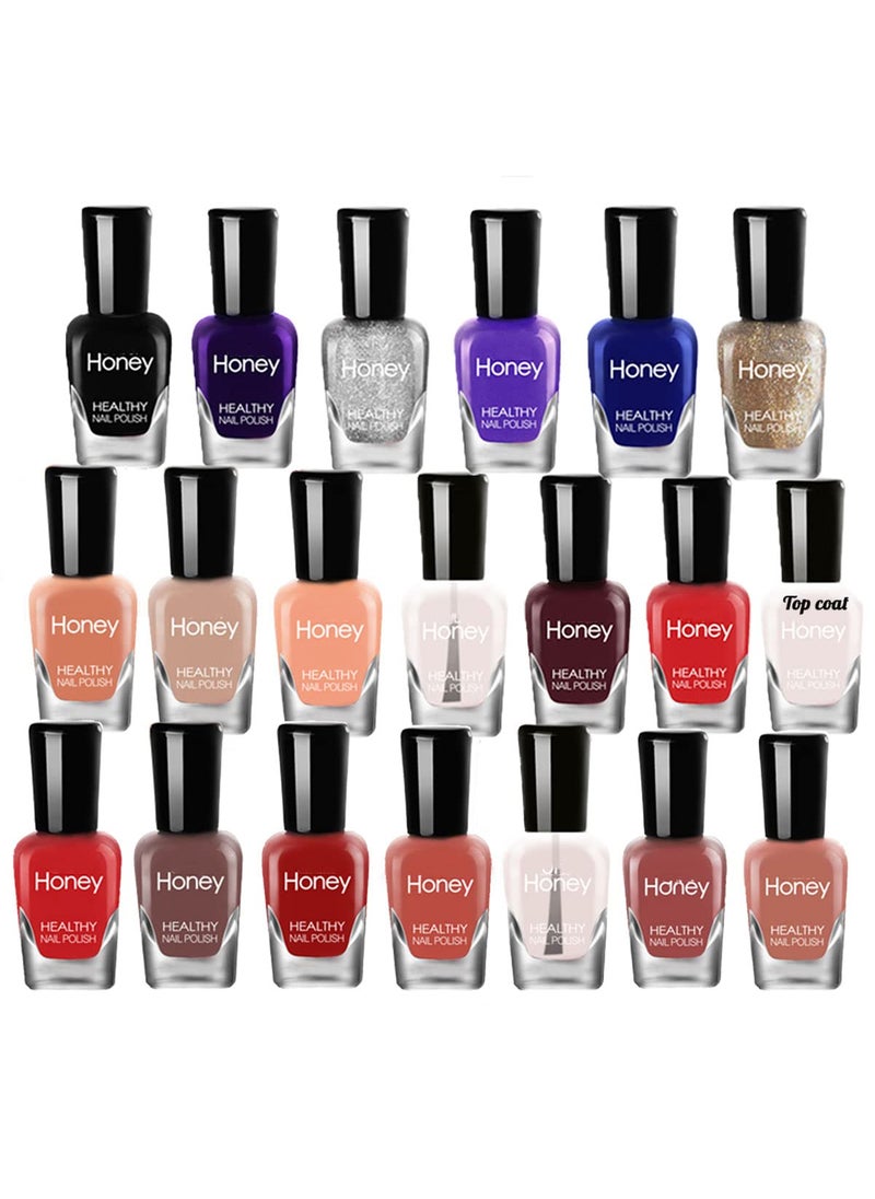 Tophany Non Toxic Nail Polish Set, Easy Peel Off and Fast Dry Nail Polish Set for Pack, Eco Friendly & Organic Water Based Nail Polish for Women,Teens