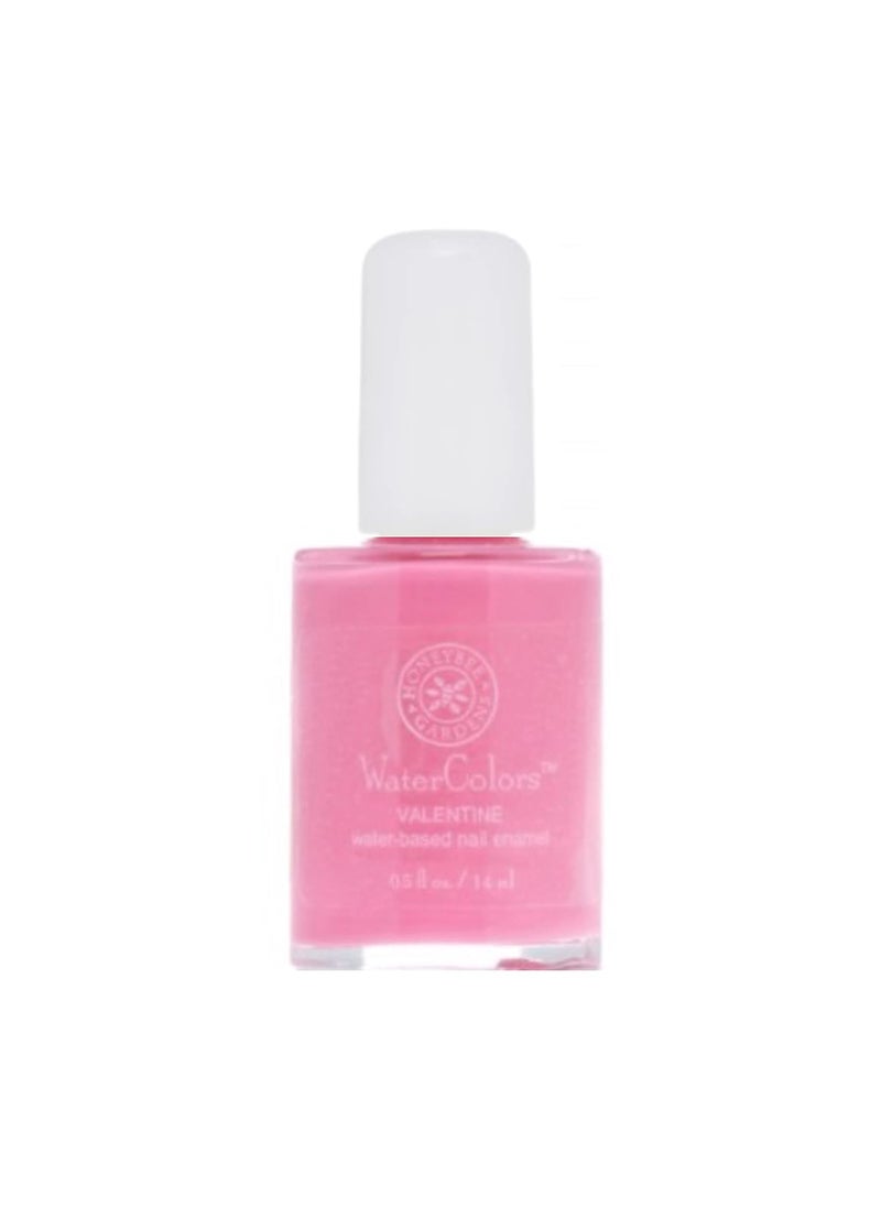 Honeybee Gardens Water-Based Nail Enamel, Valentine, Matte True Medium Pink, Eco-Friendly, Odorless & Vibrant Polish, 0.5 fl oz