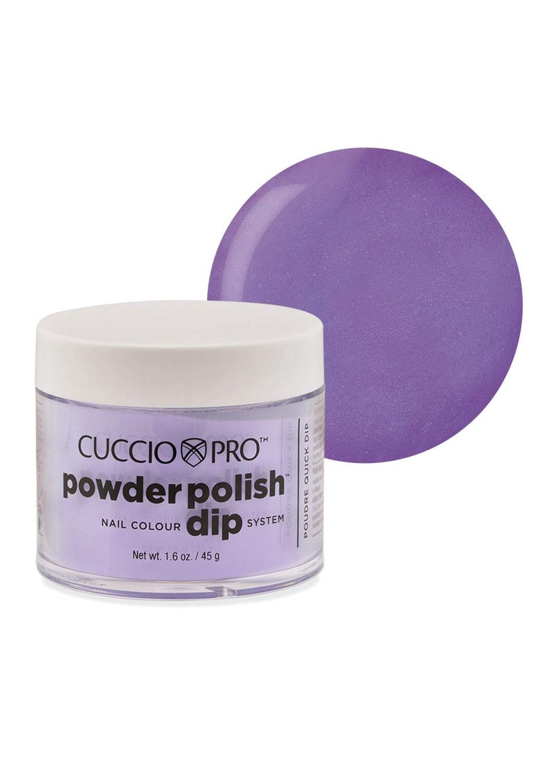 Cuccio Powder Polish - Dip Acrylic Nail Colour Dip System - 45g (1.6 oz) Dipping Powder - Pastel Purple