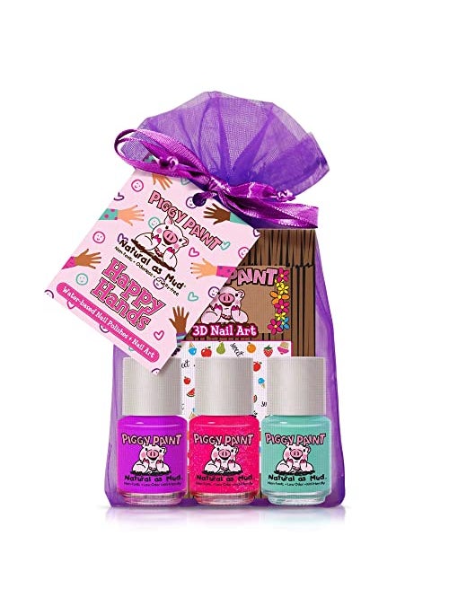 Piggy Paint Happy Hands Set (3 Polish + Nail Art)