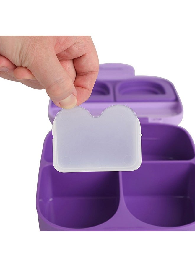 Bento Lunch Box With Handle - Purple