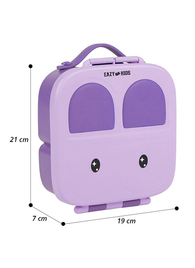 Bento Lunch Box With Handle - Purple