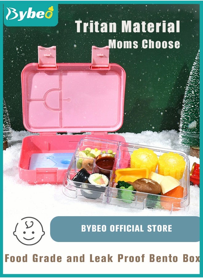 Tritan Bento Boxes, BPA FREE Lunch Box for School / Office / Travel 6 Compartments Meal Prep