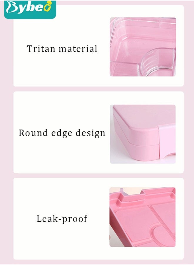 Tritan Bento Boxes, BPA FREE Lunch Box for School / Office / Travel 6 Compartments Meal Prep