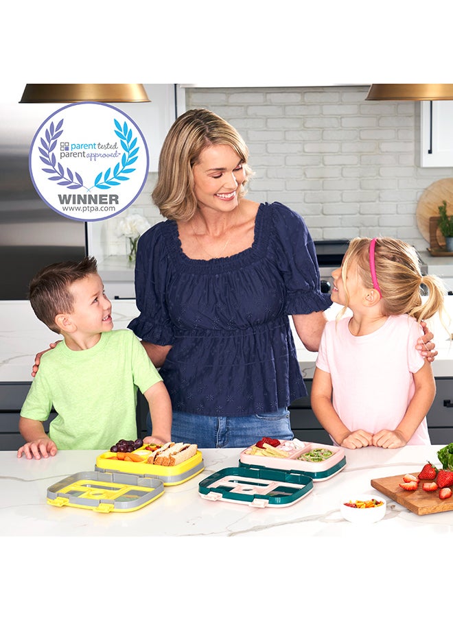 Kids Prints Leak Proof, 5 - Compartment Bento - Style Kids Lunch Boxideal Portion Sizes For Ages 3 To 7 Bpa - Free, Dishwasher Safe , Food - Safe Materials (Tropical)
