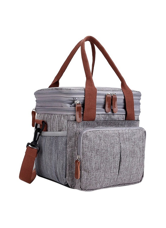 Insulated Expandable Lunch Bag Grey