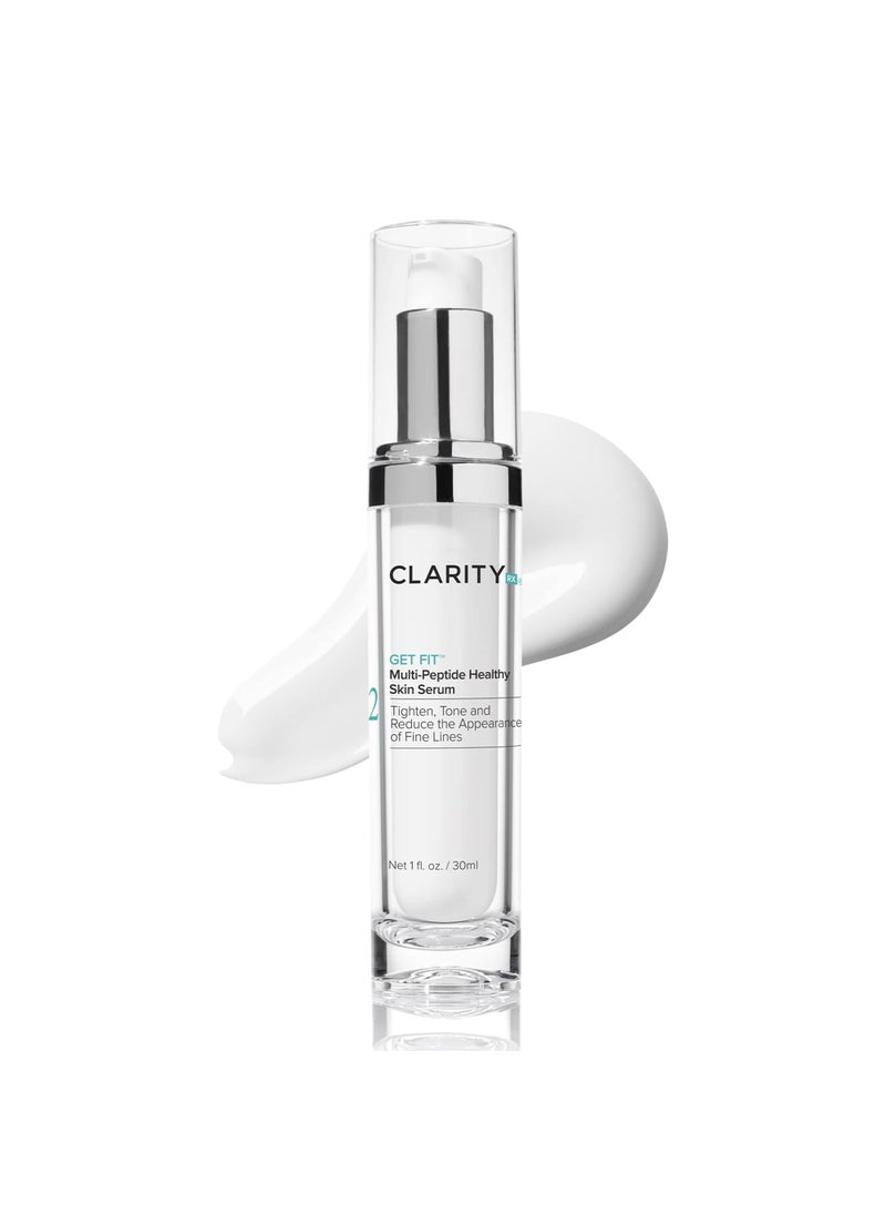 ClarityRx Get Fit Multi-Peptide Healthy Skin Serum, Natural Plant-Based Anti-Aging Treatment for Fine Lines & Wrinkles (1 fl oz)