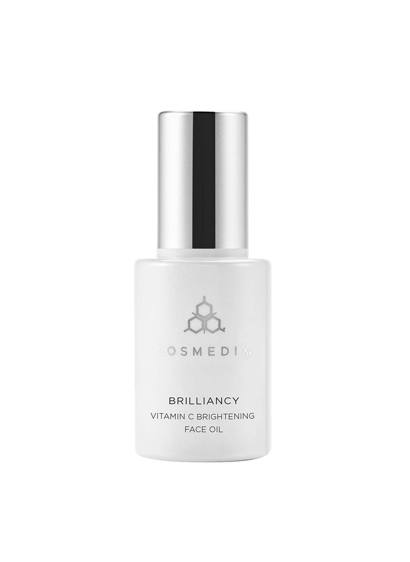 COSMEDIX. Brilliancy Vitamin C Brightening Face Oil AM/PM, Sunflower Seed Oil & Elderberry Fruit Extract Protect Skin, Hydrates Skin, Vegan, Gluten & Cruelty Free