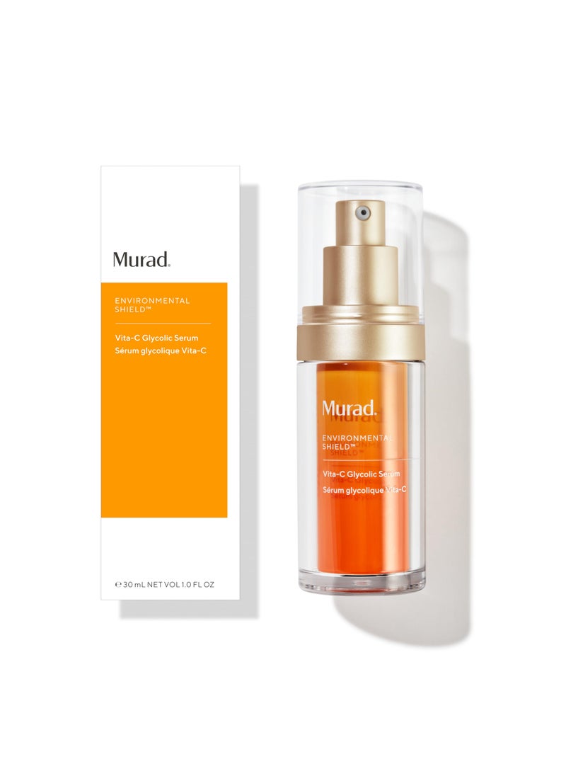 Murad Vita-C Glycolic Serum - Environmental Shield Skin Brightening Vitamin C Face Serum - Treatment Backed by Science, 1 Fl Oz