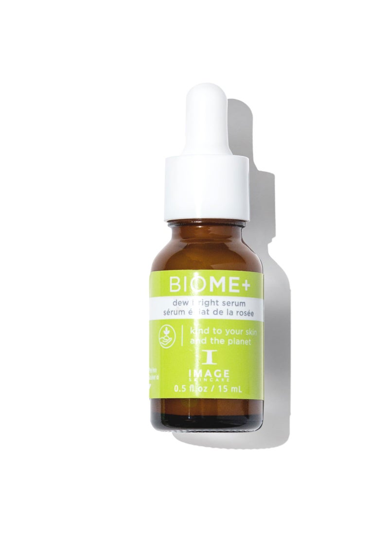 IMAGE Skincare, Discovery size BIOME+ Dew Bright Serum, Boosts Luminosity and Enhances Elasticity, 0.5 oz