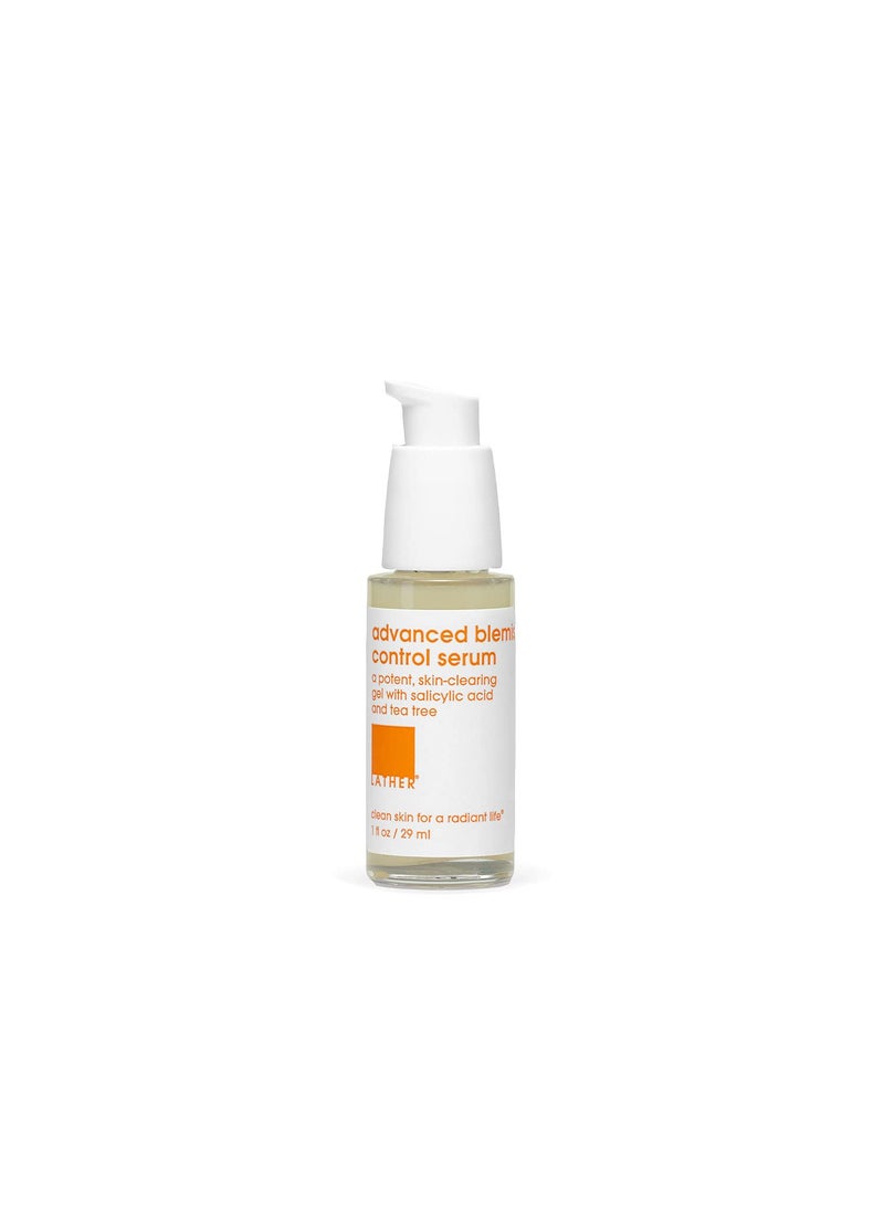 LATHER AHA + BHA Exfoliating Serum - Face Serum With Salicylic Acid & Lactic for Whole Face or Spot Treatment - Gentle on Oily & Acne Prone Skin - Oil Free - 1 Fl Oz