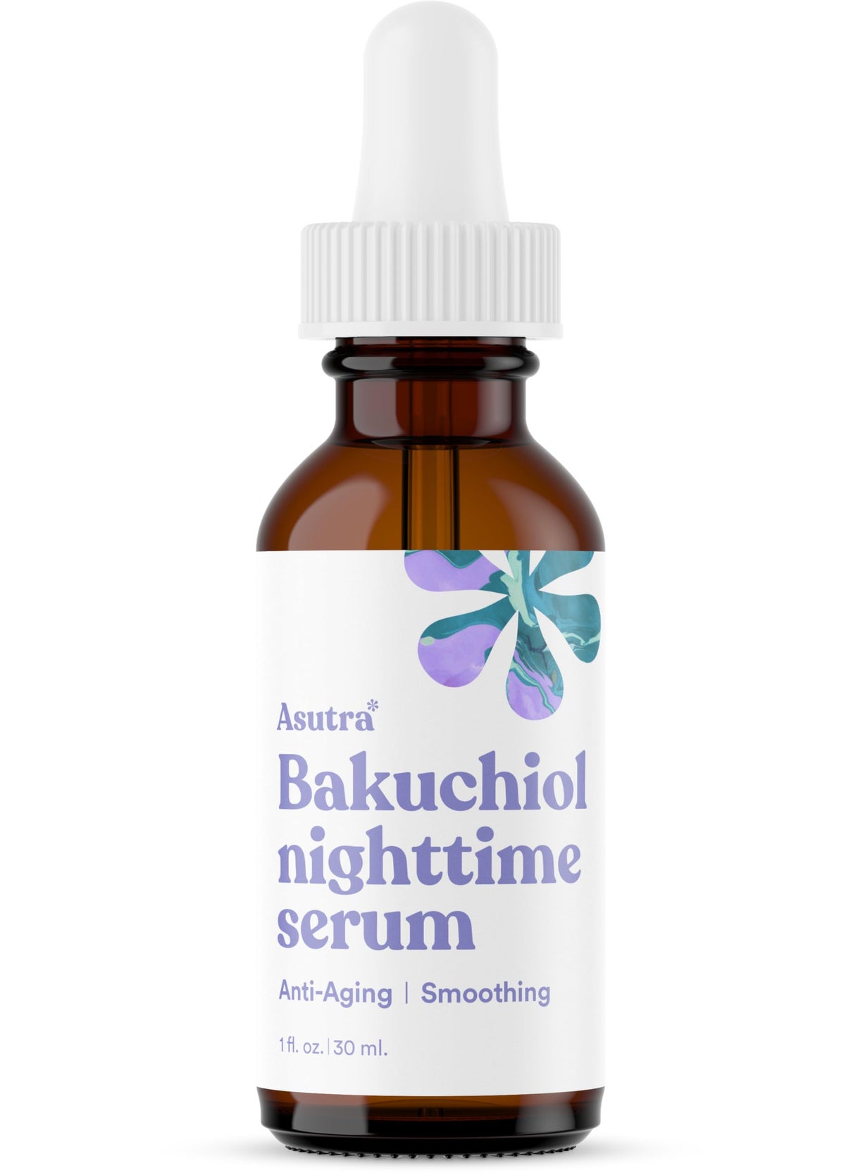 ASUTRA Bakuchiol Nighttime Serum, 1 fl oz - Skin Smoothing Retinol Alternative, Nourish and Hydrate Skin, Gentle Face Serum