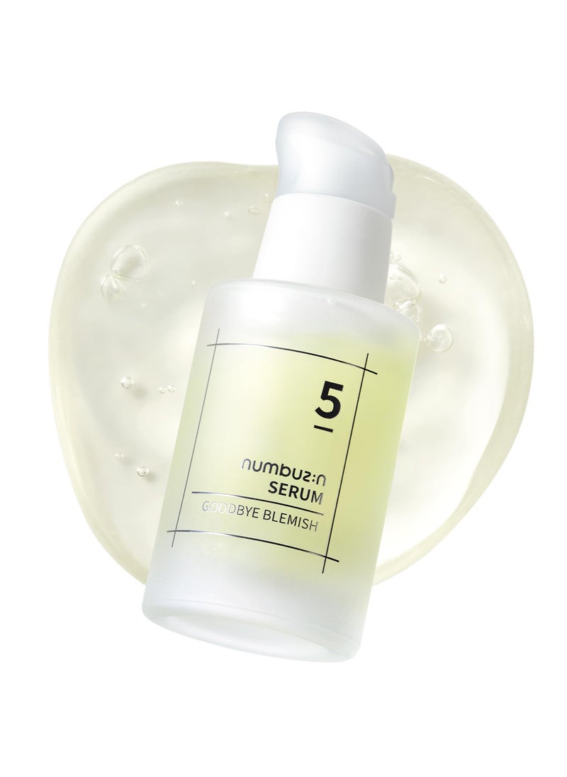 numbuzin No.5 Serum | Goodbye Blemish Serum | for Acne Scars with Vitamin C, Niacinamide, Antioxidant | Lightweight Gel, Korean Skincare for Face | 1.69 fl. oz.
