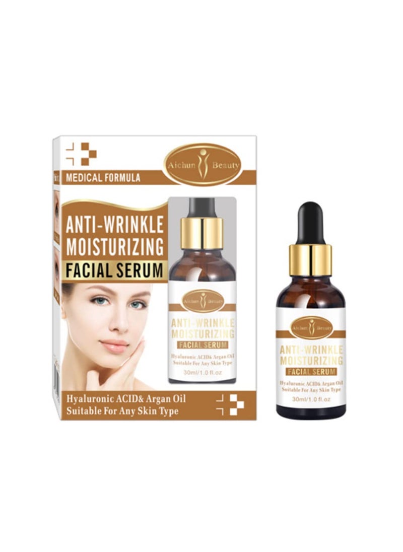 AICHUN BEAUTY Anti-Wrinkle Moisturizing Facial Serum Hyaluronic Acid Argan Oil 2in1 Care 30ml/1oz