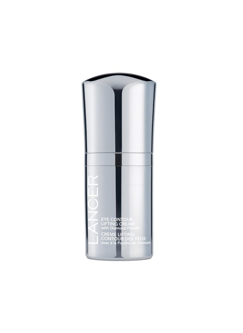 Lancer Skincare Eye-Contour Lifting Cream with Diamond Powder, Anti-Aging Eye Cream with Hyaluronic Acid, 0.5 Ounces