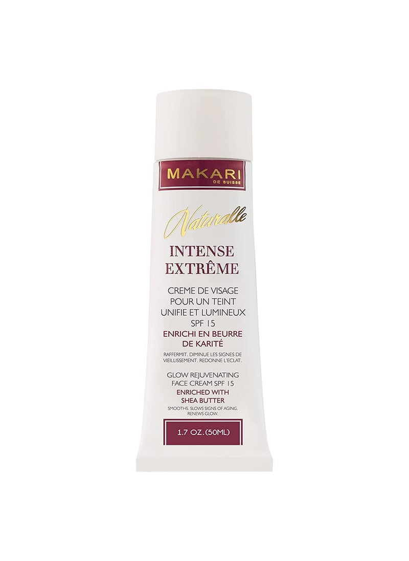 Makari Naturalle Intense Extreme Brightening Face Cream (1.7 oz) | Anti-Aging and Brightening Treatment for Acne Scars, Stretch Marks and Wrinkles | Moisturizer for Dry Skin with Shea Butter and SPF 16