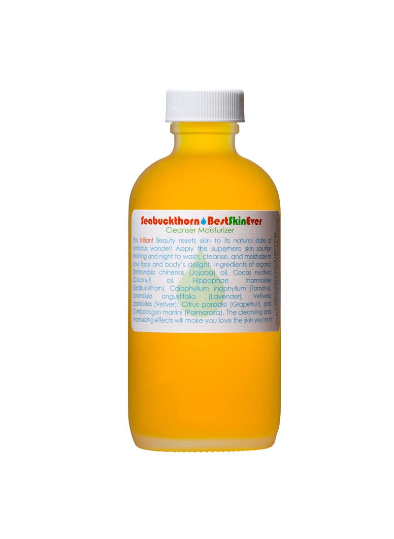 LIVING LIBATIONS - Organic Best Skin Ever All-In-One Facial Cleanser, Exfoliator + Moisturizer | Natural, Wildcrafted, Vegan Clean Beauty (Seabuckthorn)