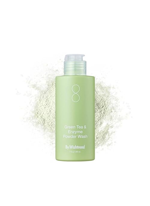BY WISHTREND] Green Tea & Enzyme Powder Face Wash, All-in-one, Hydrating daily facial cleanser and Gentle exfoliator for pores and blackheads (3.88 Ounce (Pack of 1))