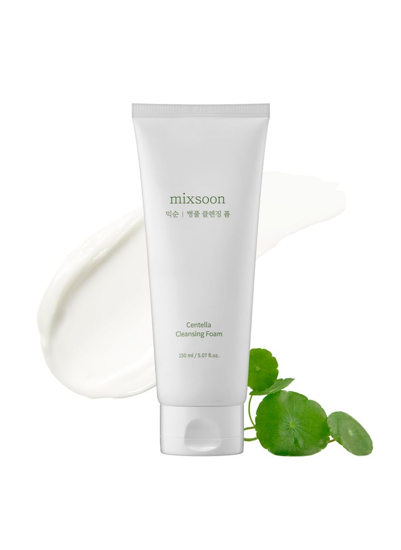mixsoon Centella Cleansing Foam 5.07 fl oz/ 150ml,Low pH cleansing foam for soothing and moisturization