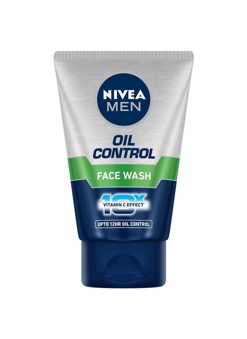 Nivea Men Oil Control Face Wash (10X Whitening), 100Gm 100Ml