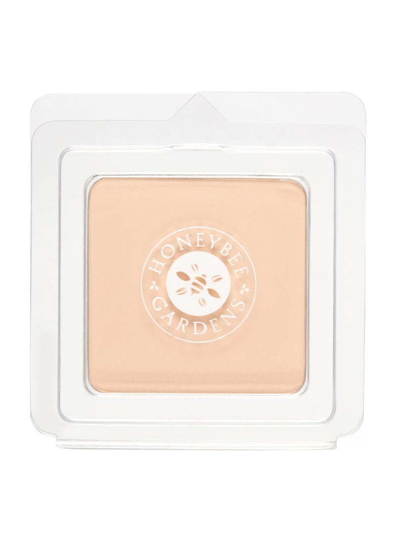 Honeybee Gardens Pressed Mineral Powder Foundation Refill, Supernatural, Neutral Light Shade, Adjustable Coverage, Natural Finish, With Botanical Extracts And Vitamin E, 7.5g