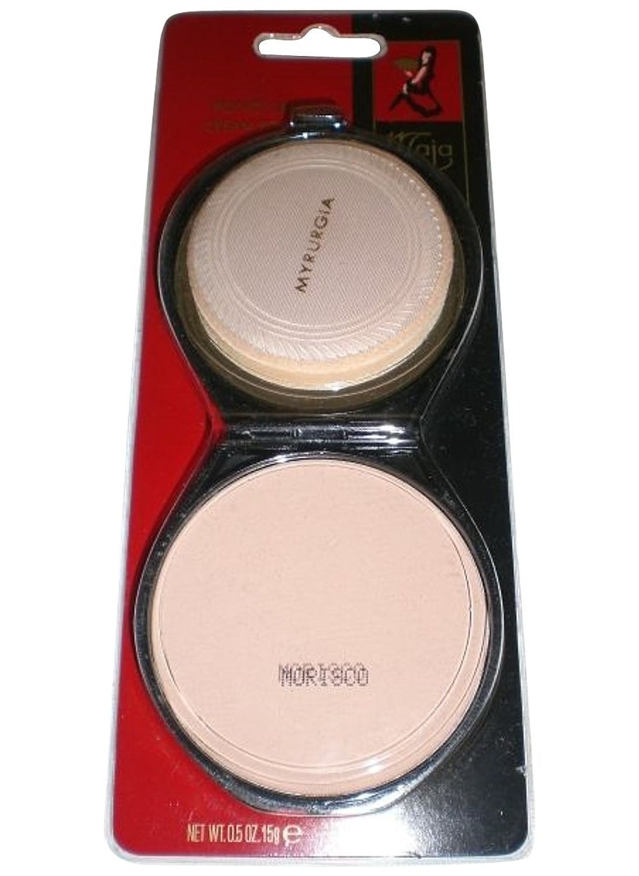 Morisco Maja Pressed Powder| Delicately Scented Pressed Powder, Mirror and Tassel Compartment for Flawless Skin; 0.53 Ounces