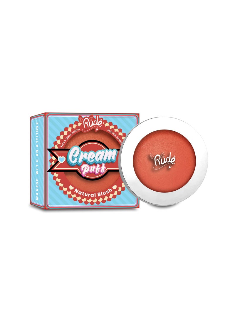 Cream Puff Natural Blush - Fruit Tart by Rude Cosmetics for Women - 0.21 oz Blush