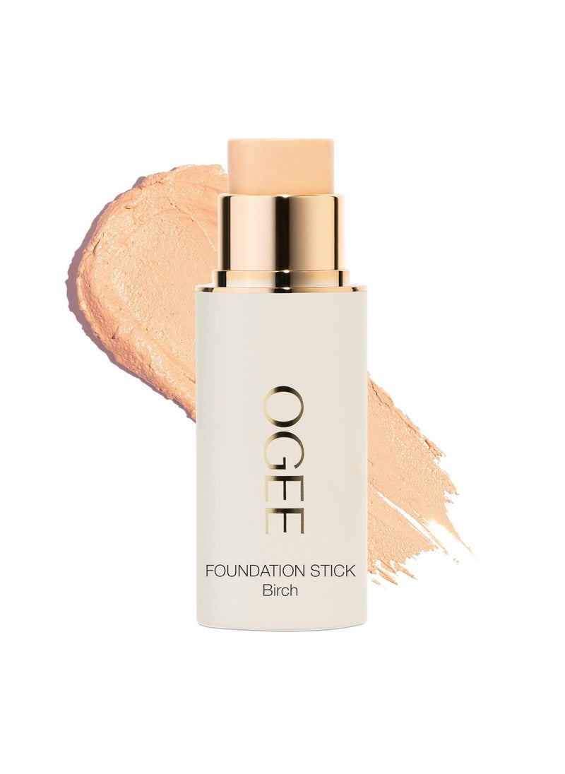 Ogee Sculpted Complexion Foundation Stick (Birch 0.25N - Fair, Neutral Undertones) Full Coverage Foundation Makeup - Instantly Balance & Even Complexion - 70% Organic Ingredients
