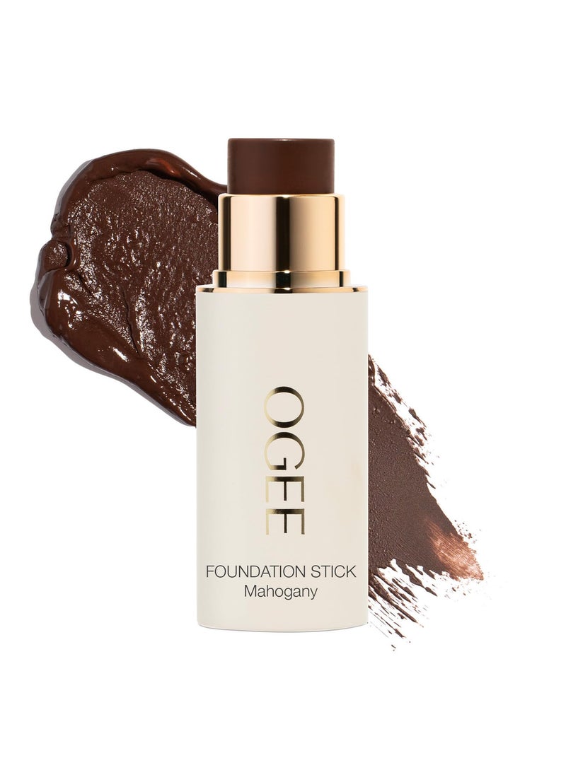 Ogee Sculpted Complexion Foundation Stick (Mahogany 14.5N - Deep Cocoa, Rich Undertones) Full Coverage Foundation Makeup - Instantly Balance & Even Complexion - 70% Organic Ingredients