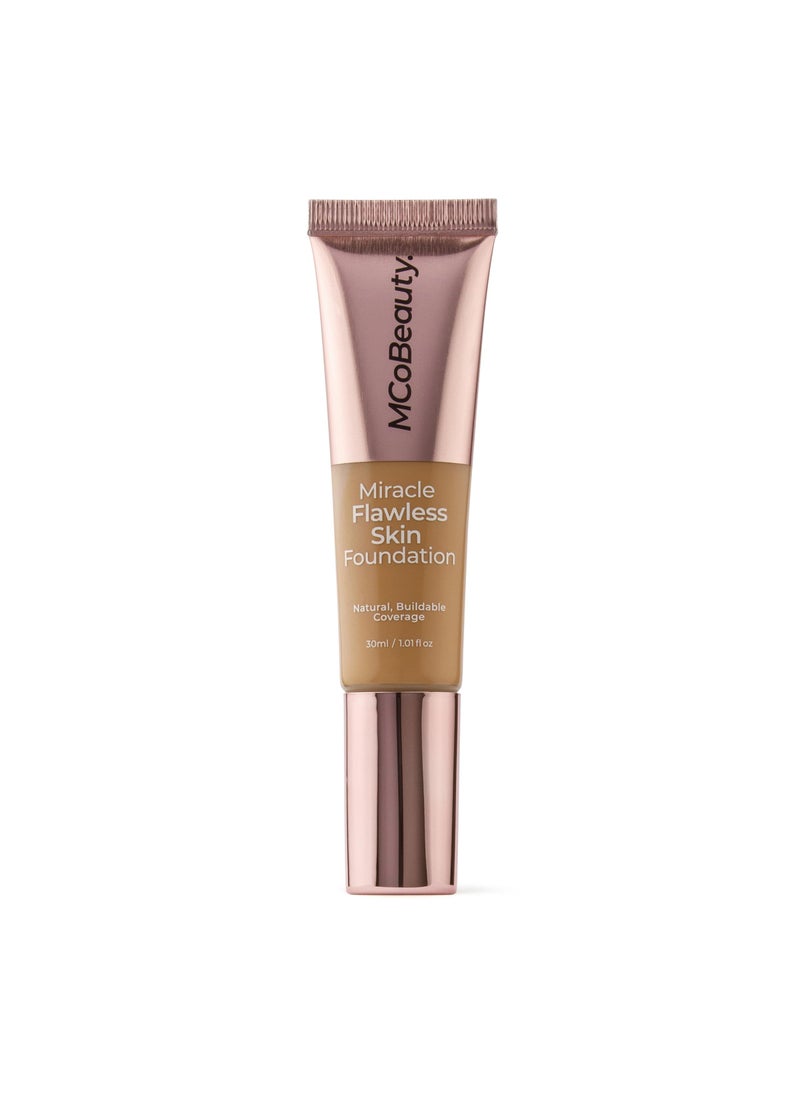 MCoBeauty Miracle Flawless Skin Foundation, 5 Natural Beige, Natural, Buildable Coverage for All-Day Wear, Vegan, Cruelty Free Cosmetics