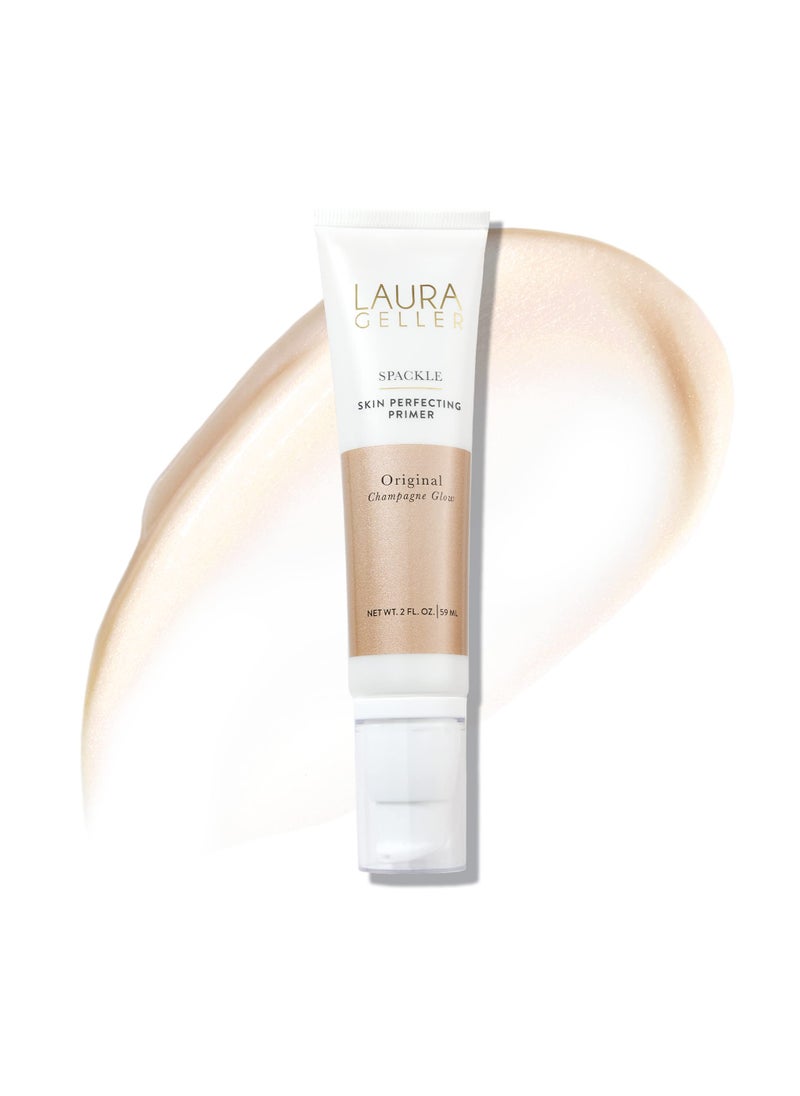 LAURA GELLER NEW YORK Spackle Primer - Champagne Glow - Super-Size 2 Fl Oz - Hyaluronic Acid Makeup Primer for Mature Skin