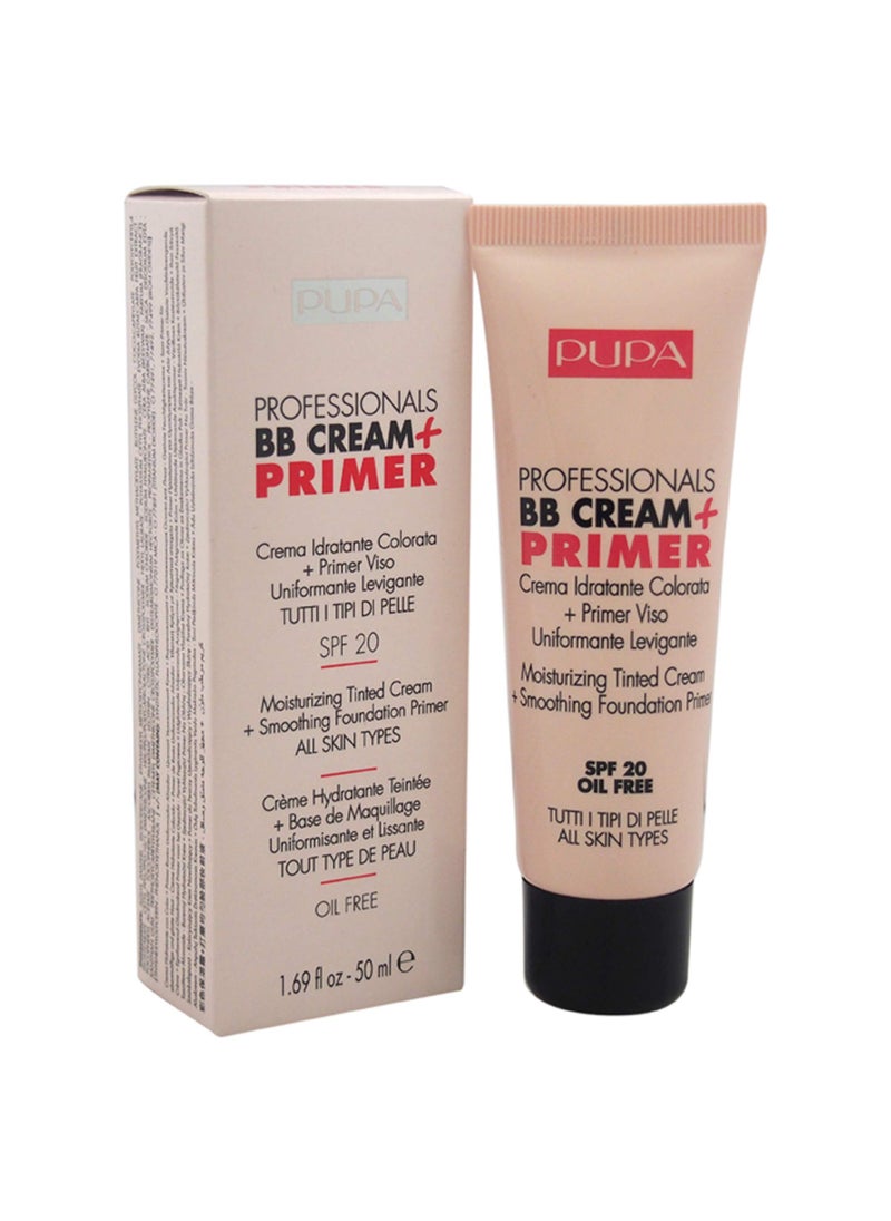 Pupa Milano Professionals BB Cream and SPF 20 Primer for Women, No. 002/Sand, 1.69 Ounce