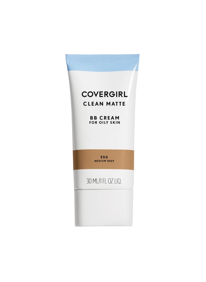 COVERGIRL - Clean Matte BB Cream, Oil-Free, Long-Lasting, Sensitive Skin, Lightweight, 100% Cruelty-Free