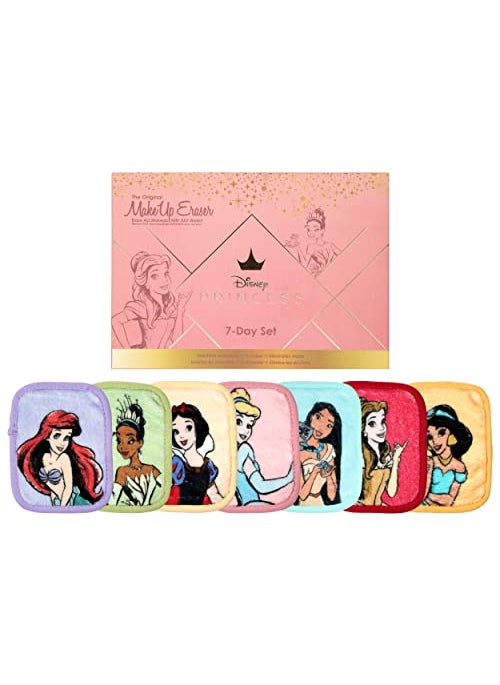 The Original MakeUp Eraser, 7-Day Set, Erase All Makeup With Just Water, Including Waterproof Mascara, Eyeliner, Foundation, Lipstick, Sunscreen, and More! (Ultimate Disney Princess), 7ct.