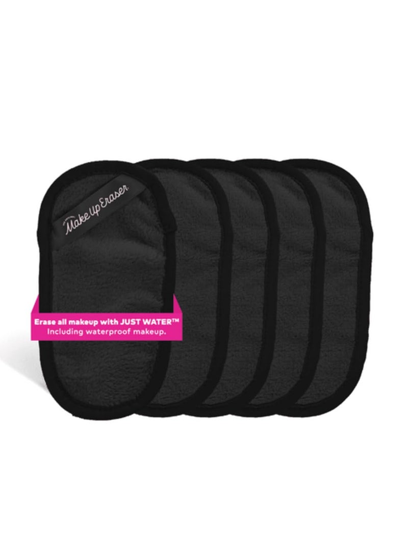 The Original MakeUp Eraser Mini PRO 5-pack, Erase All Makeup With Just Water, Including Waterproof Mascara, Eyeliner, Foundation, Lipstick, Sunscreen and More! Chic Black, 5ct.