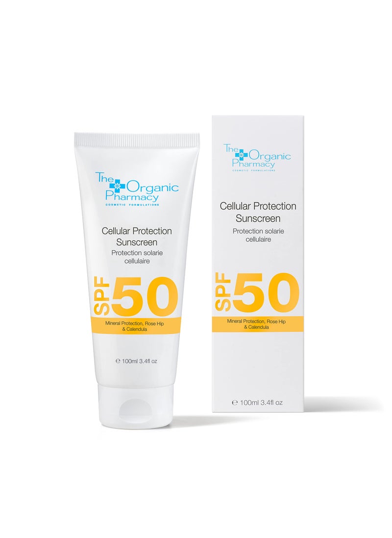 The Organic Pharmacy Cellular Protection Sunscreen SPF 50 - Mineral Sunscreen, 3.4 oz 100 ml