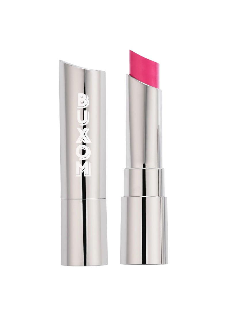 BUXOM Full-On Plumping Satin Lipstick, Formulated with Hyaluronic Acid & Sunflower Wax, Moisturizing Creamy Lipstick, Satin Finish, Weightless