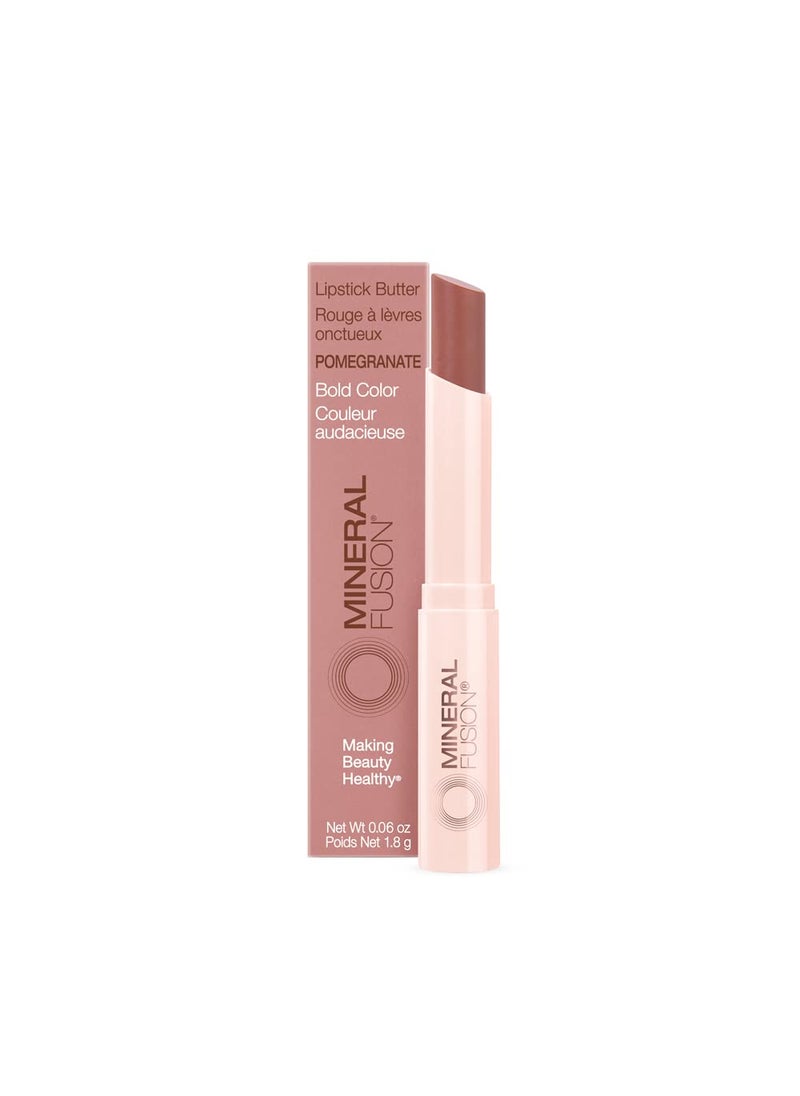 Mineral Fusion Lipstick Butter 0.06 Packaging May Vary, Pomegranate, 0.1411 Ounce