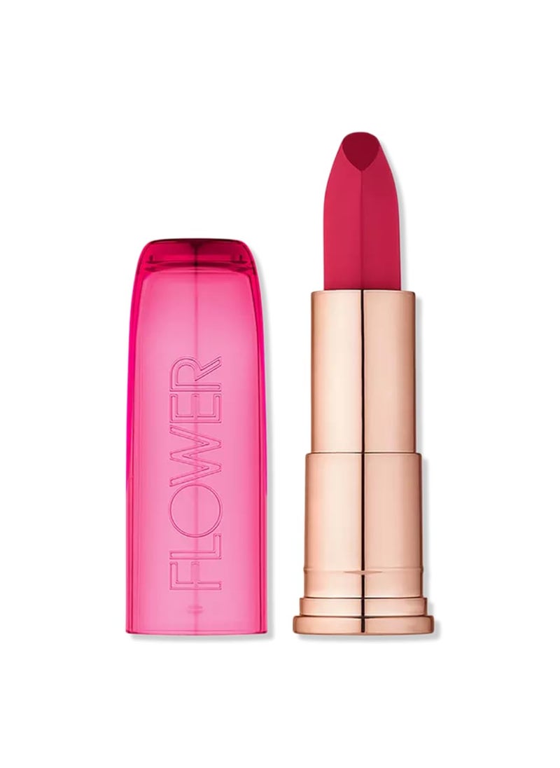 FLOWER BEAUTY By Drew Barrymore Perfect Pout Moisturizing Lipstick - Soothes Lips + Hydrates - Creamy Lip Tint + Natural Looking Shine + Buildable Color - Cruelty-Free + Vegan (Orchid)