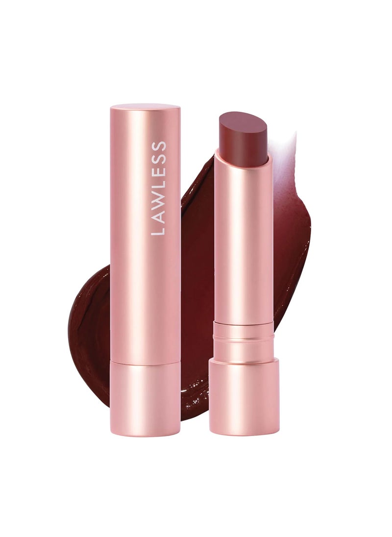 LAWLESS Forget the Filler Lip Plumping Line Smoothing Tinted Balm, Sugarplum, Pink, 0.09 Ounce