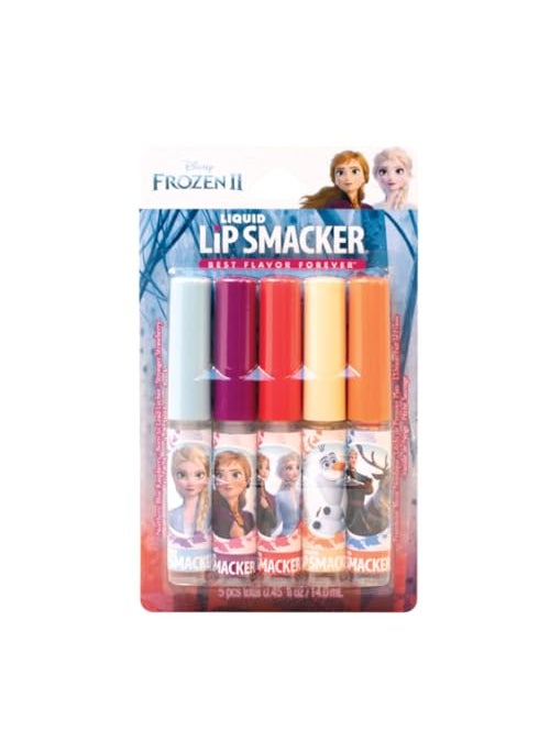 Lip Smacker Disney Frozen 2 Liquid Flavored Lip Balm Party Pack | Dry Lips | For Kids, Men, Women | Stocking Stuffer | Christmas Gift, Set of 5