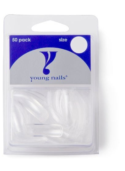 Young Nails False Nail Tip, Clear #10, 50 Count